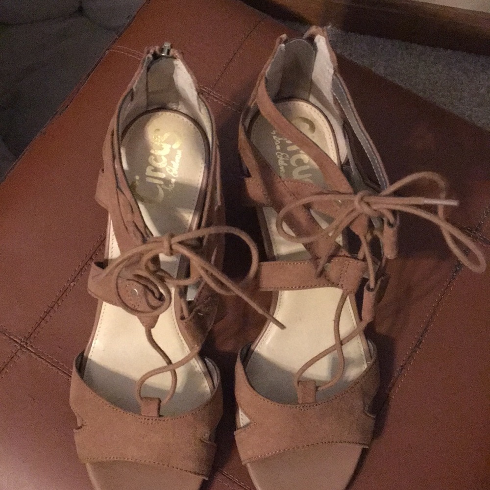 Women’s high heel suede sandals